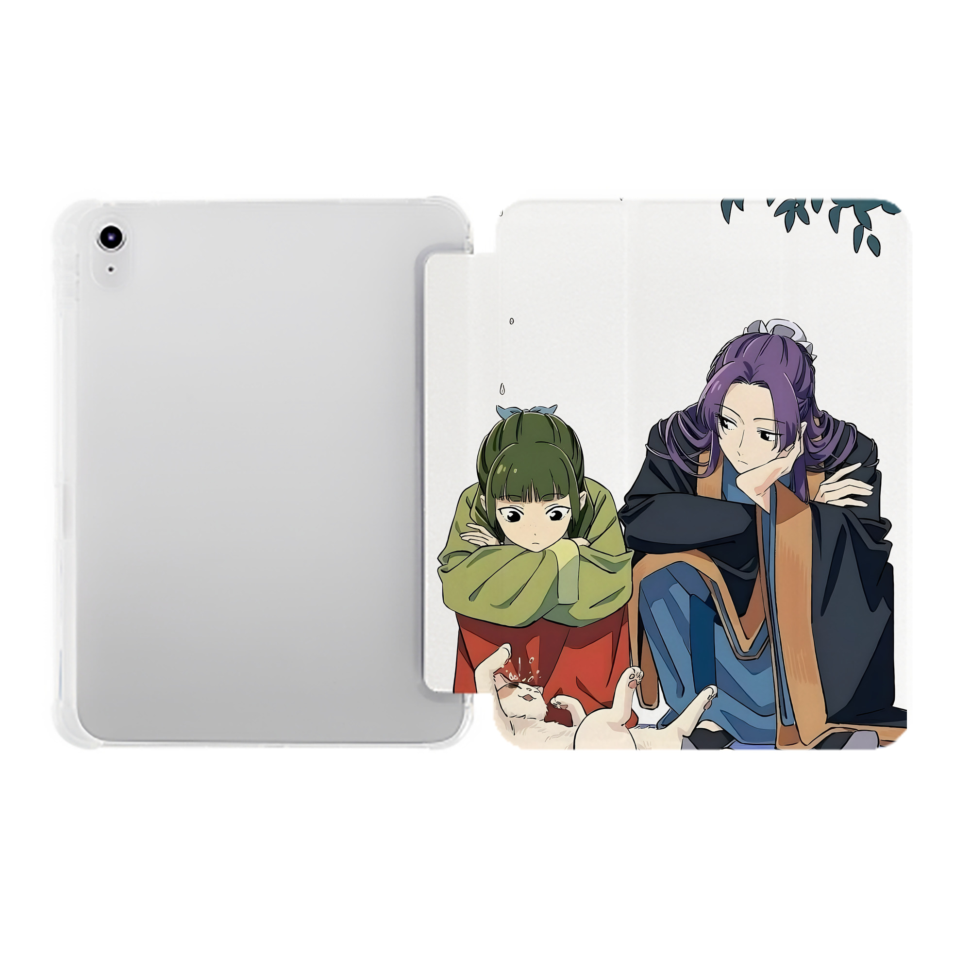 （画像用） 薬屋のひとりごと The Apothecary Diaries IPad ケース ペン収納付き 三つ折りスタンド PUレザー×シリコン 対応機種9.5/10.5/10.9インチ